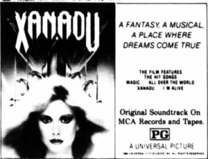 XANADU- Newspaper ad. October 13, 1980