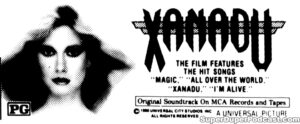 XANADU- Newspaper ad. October 23, 1980.