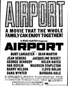 AIRPORT- Newspaper ad. November 4, 1970. Caped Wonder Stuns City!