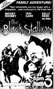 THE BLACK STALLION- Television guide ad. November 15, 1986. Caped Wonder Stuns City!