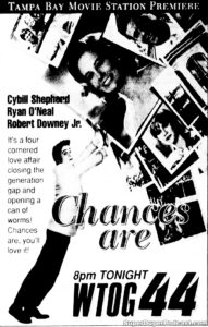 CHANCES ARE- Television guide ad. November 12, 1991. Caped Wonder Stuns City!