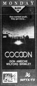 COCOON- Television guide ad. November 23, 1992. Caped Wonder Stuns City!