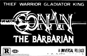 CONAN THE BARBARIAN- Newspaper ad. November 10, 1982. Caped Wonder Stuns City!