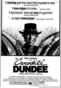 CROCODILE DUNDEE- Newspaper ad. November 3, 1986.