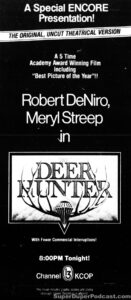 THE DEER HUNTER- Television guide ad.
November 11, 1980.