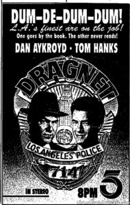 DRAGNET- Television guide ad. November 7, 1991.