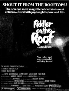 FIDDLER ON THE ROOF- Newspaper ad. November 7, 1979.