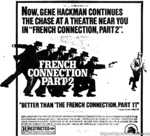 THE FRENCH CONNECTION PART 2- Newspaper ad. November 3, 1975.