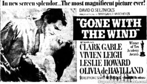 GONE WITH THE WIND- Newspaper ad. November 2, 1968.