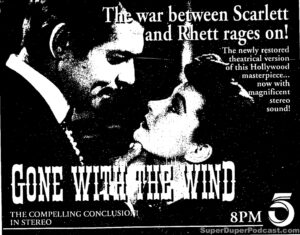 GONE WITH THE WIND- Television guide ad. November 5, 1991.