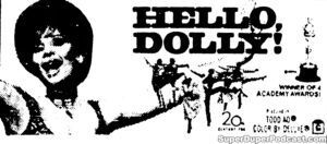 HELLO, DOLLY!- Newspaper ad. November 8, 1970.