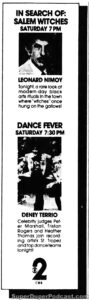 IN SEARCH OF- Television guide ad.
November 6, 1982.