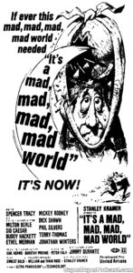 IT'S A MAD, MAD, MAD, MAD WORLD- Newspaper ad. November 4, 1970. Caped Wonder Stuns City!