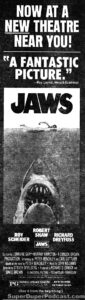 JAWS- Newspaper ad. November 1, 1975. Caped Wonder Stuns City!