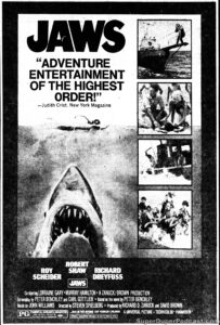 JAWS- Newspaper ad. November 16, 1975.