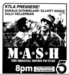 MASH- Television guide ad. November 7, 1984.