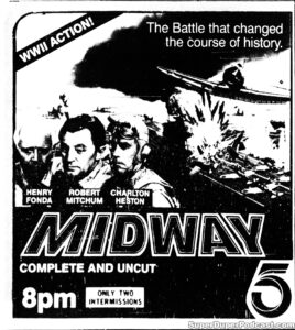 MIDWAY- Television guide ad. November 8, 1984.