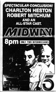 MIDWAY- Television guide ad. November 9, 1984.