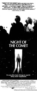 NIGHT OF THE COMET- Television guide ad. November 19, 1984.