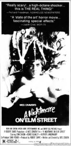 A NIGHTMARE ON ELM STREET- Newspaper ad. November 16, 1984.