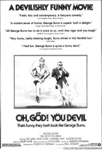 OH, GOD! YOU DEVIL- Newspaper ad. November 16, 1984.