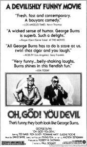 OH, GOD! YOU DEVIL- Newspaper ad. November 22, 1984.