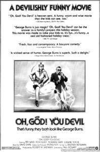 OH, GOD! YOU DEVIL- Newspaper ad. November 26, 1984. Caped Wonder Stuns City!