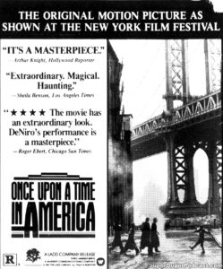 ONCE UPON A TIME IN AMERICA- Newspaper ad. November 12, 1984. Caped Wonder Stuns City!