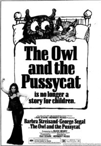 THE OWL AND THE PUSSYCAT- Newspaper ad. November 7, 1970.