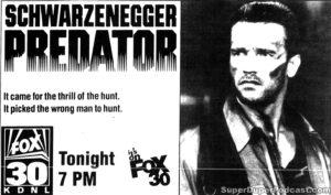 PREDATOR- Television guide ad. November 5, 1991.