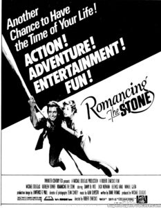 ROMANCING THE STONE- Newspaper ad. November 9, 1984.