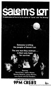 SALEM'S LOT- Television guide ad. November 17, 1979.