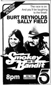 SMOKEY AND THE BANDIT- Television guide ad. November 16, 1984.