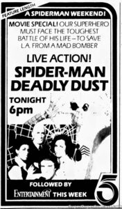 THE AMAZING SPIDER-MAN- Television guide ad. November 14, 1982.