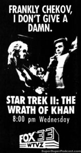 STAR TREK II THE WRATH OF KHAN- Television guide ad. November 6, 1991.