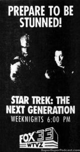 STAR TREK THE NEXT GENERATION- Television guide ad. November 6, 1991.