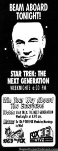 STAR TREK THE NEXT GENERATION- Television guide ad. November 8, 1991.