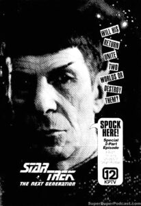 STAR TREK THE NEXT GENERATION season 5, episode 7, Unification Part I, television guide ad. November 9, 1991.