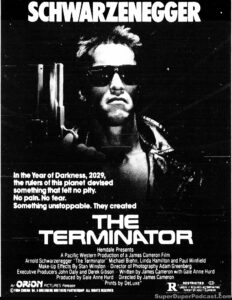 THE TERMINATOR- Newspaper ad. November 11, 1984. Caped Wonder Stuns City!