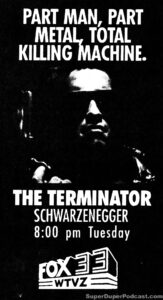 THE TERMINATOR- Television guide ad. November 5, 1991.