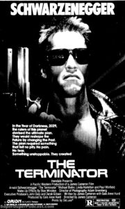 THE TERMINATOR- Newspaper ad. November 8, 1984.