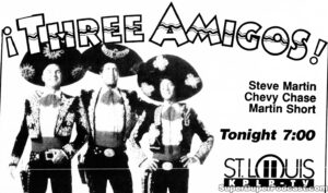 THREE AMIGOS- Television guide ad.
November 18, 1991.