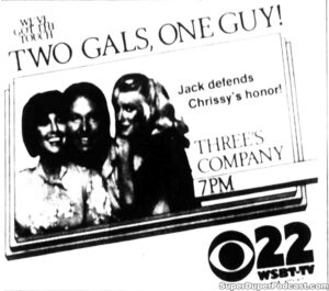 THREE'S COMPANY- Television guide ad. November 16, 1984.