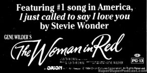 THE WOMAN IN RED- Newspaper ad. November 3, 1984.