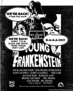 YOUNG FRANKENSTEIN- Newspaper ad. November 14, 1975.