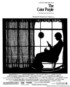 THE COLOR PURPLE- Newspaper ad. December 18, 1986. Caped Wonder Stuns City!