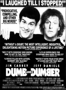 DUMB AND DUMBER- Newspaper ad. December 16, 1994.