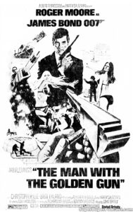 THE MAN WITH THE GOLDEN GUN- Newspaper ad. December 19, 1974. Caped Wonder Stuns City!
