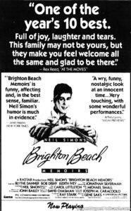 BRIGHTON BEACH MEMOIRS- Newspaper ad. January 28, 1987. Caped Wonder Stuns City!