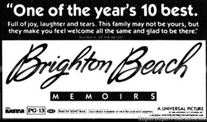 BRIGHTON BEACH MEMOIRS- Newspaper ad. January 7, 1987. Caped Wonder Stuns City!